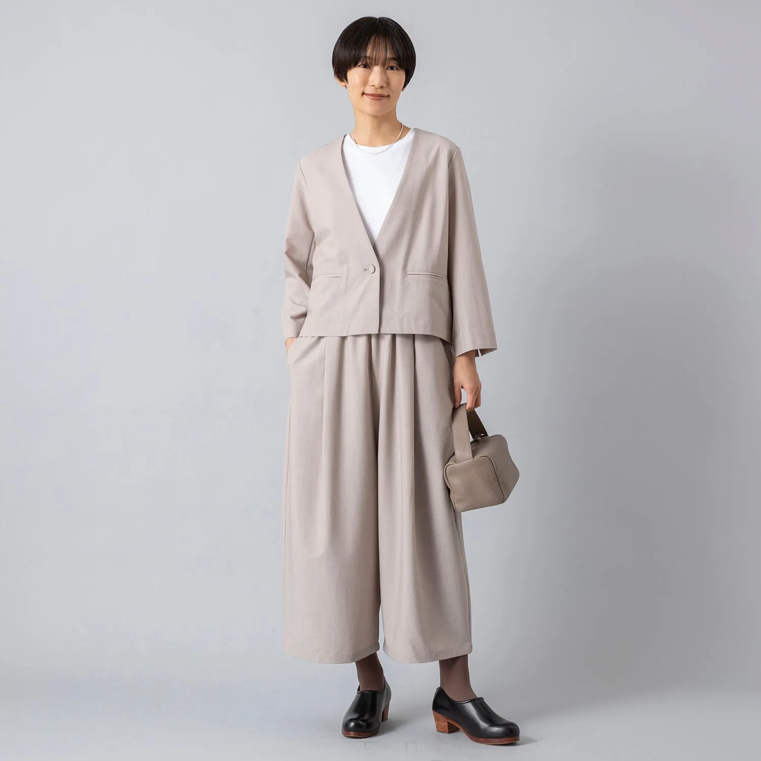 uncinq | アンサンク　Tropical Wide Tuck Easy Pants