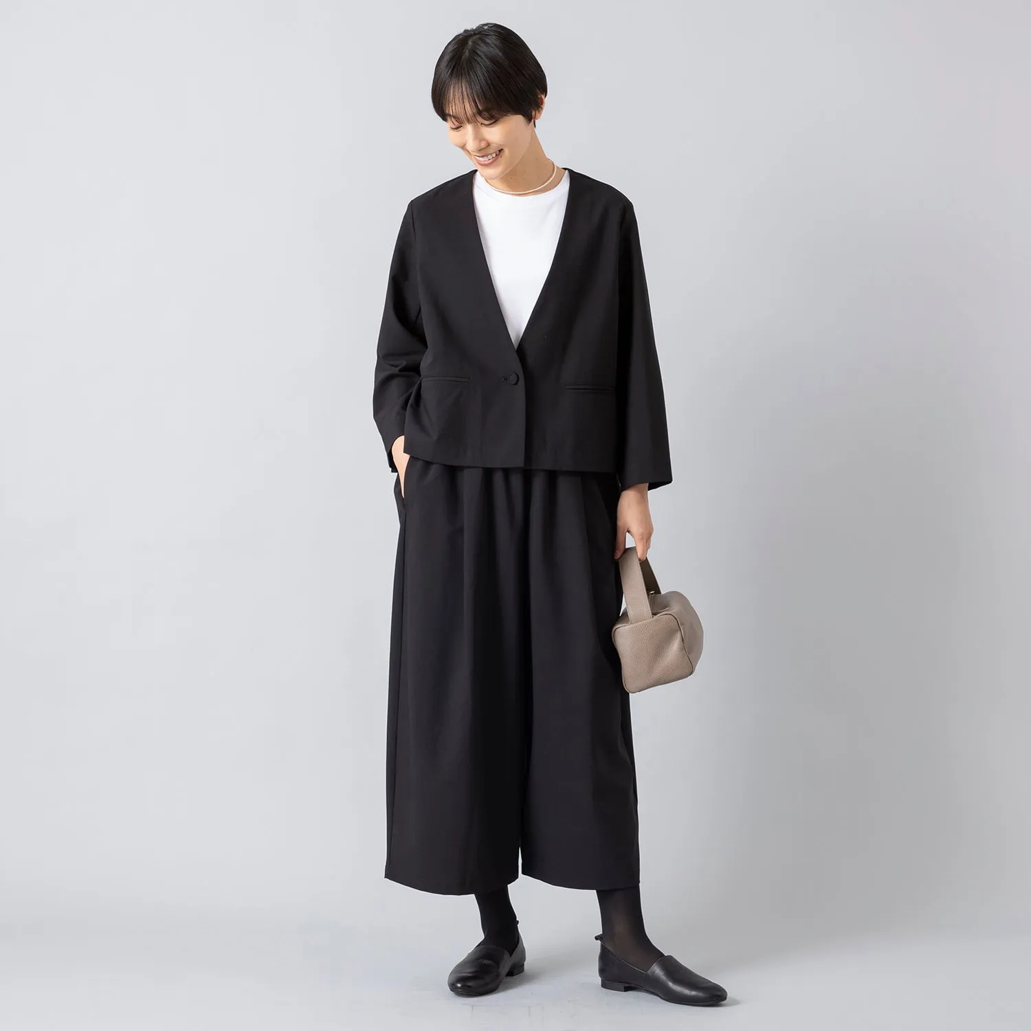 uncinq | アンサンク　Tropical Wide Tuck Easy Pants