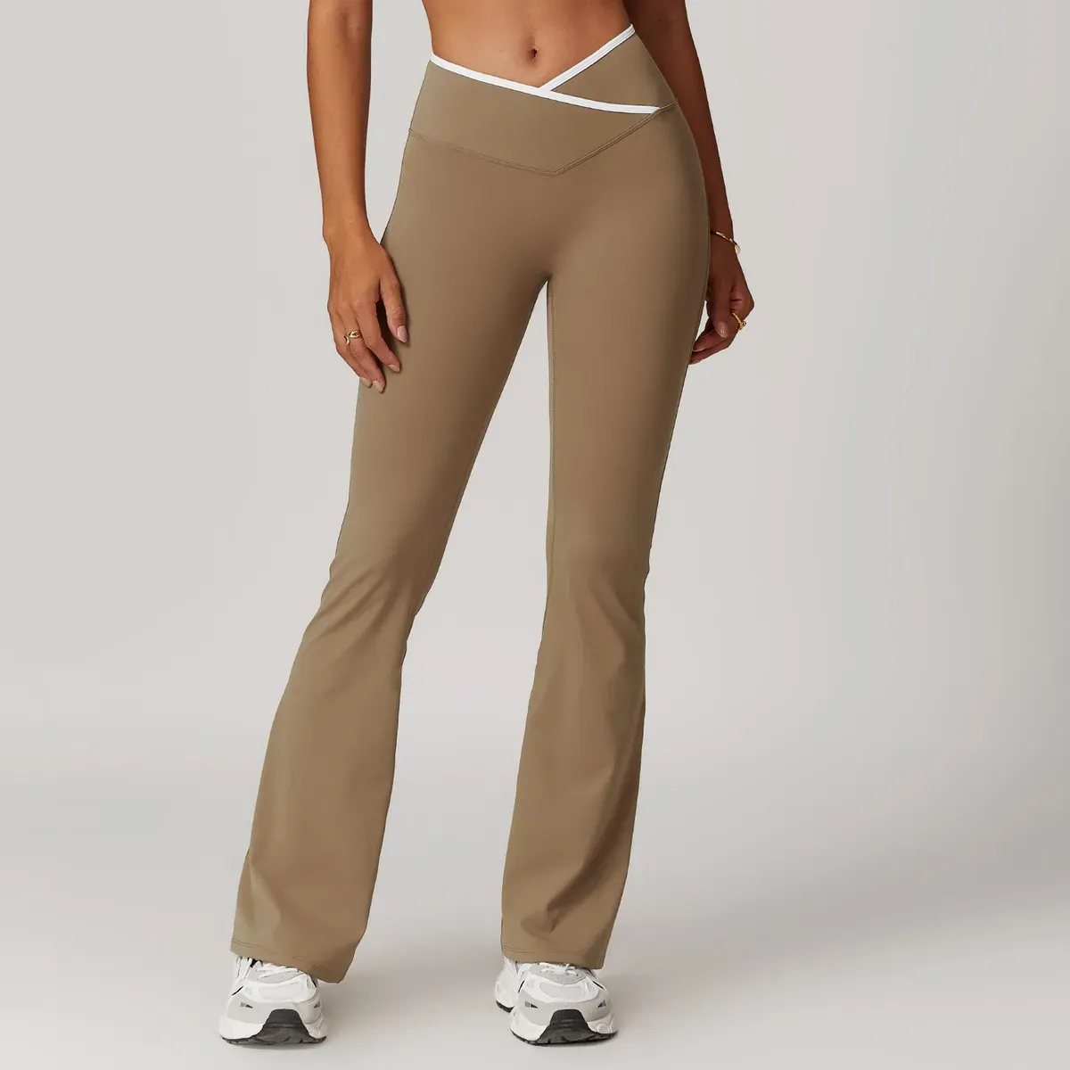 Vertex High-Rise Crossover Waist Flared Leggings