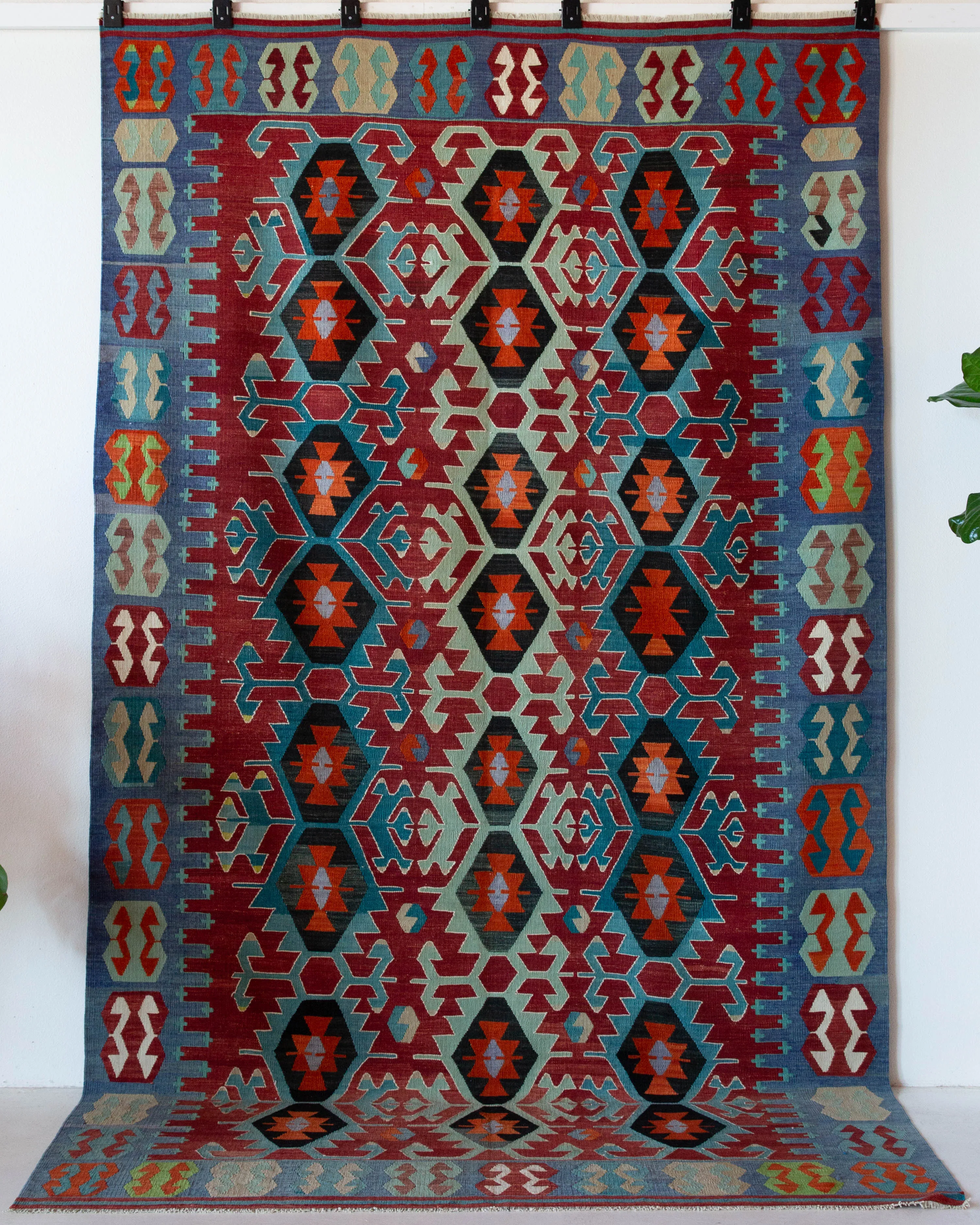 Vintage Oushak Esme Kilim Rug 6'8"x11'4"
