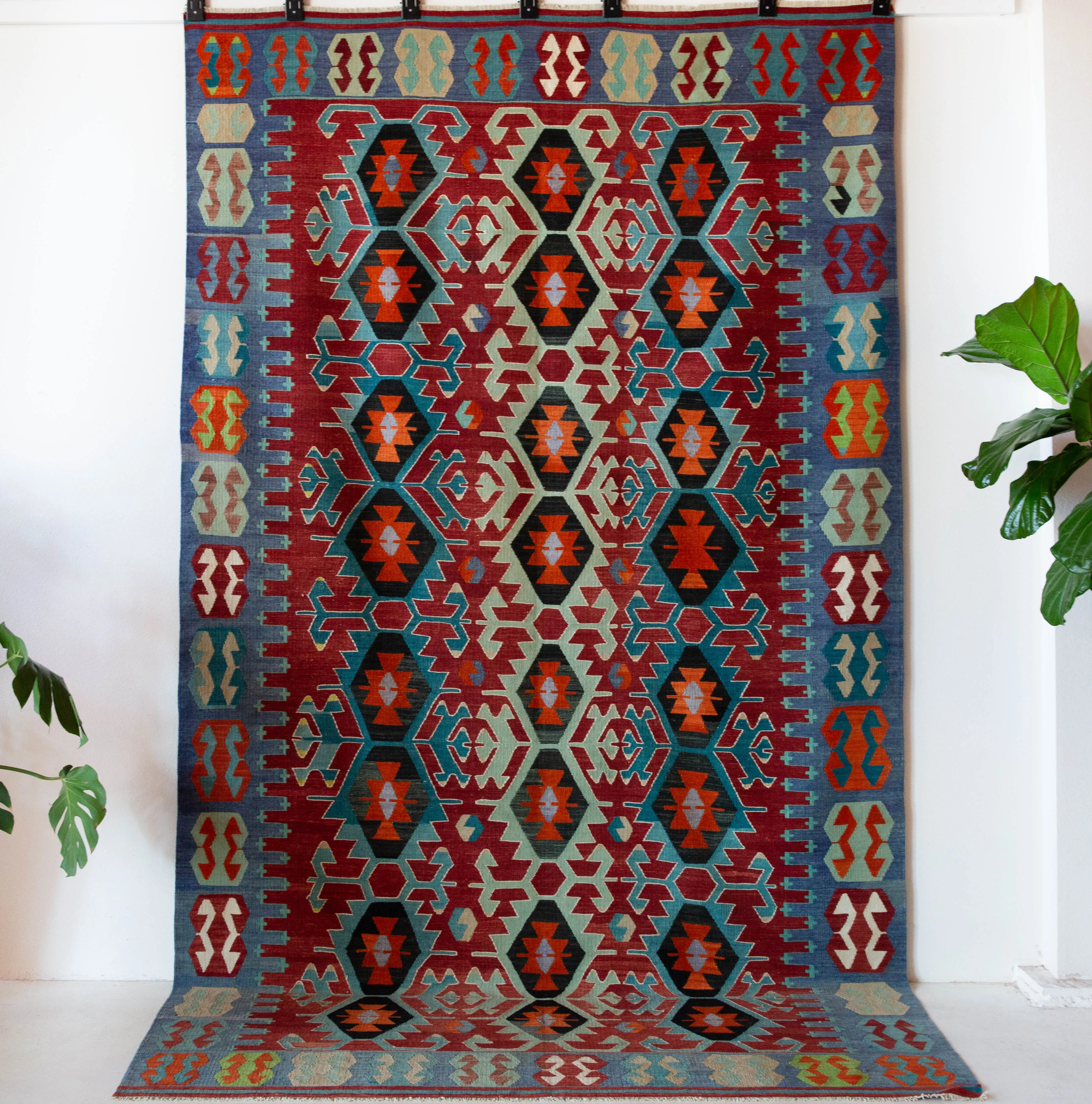 Vintage Oushak Esme Kilim Rug 6'8"x11'4"