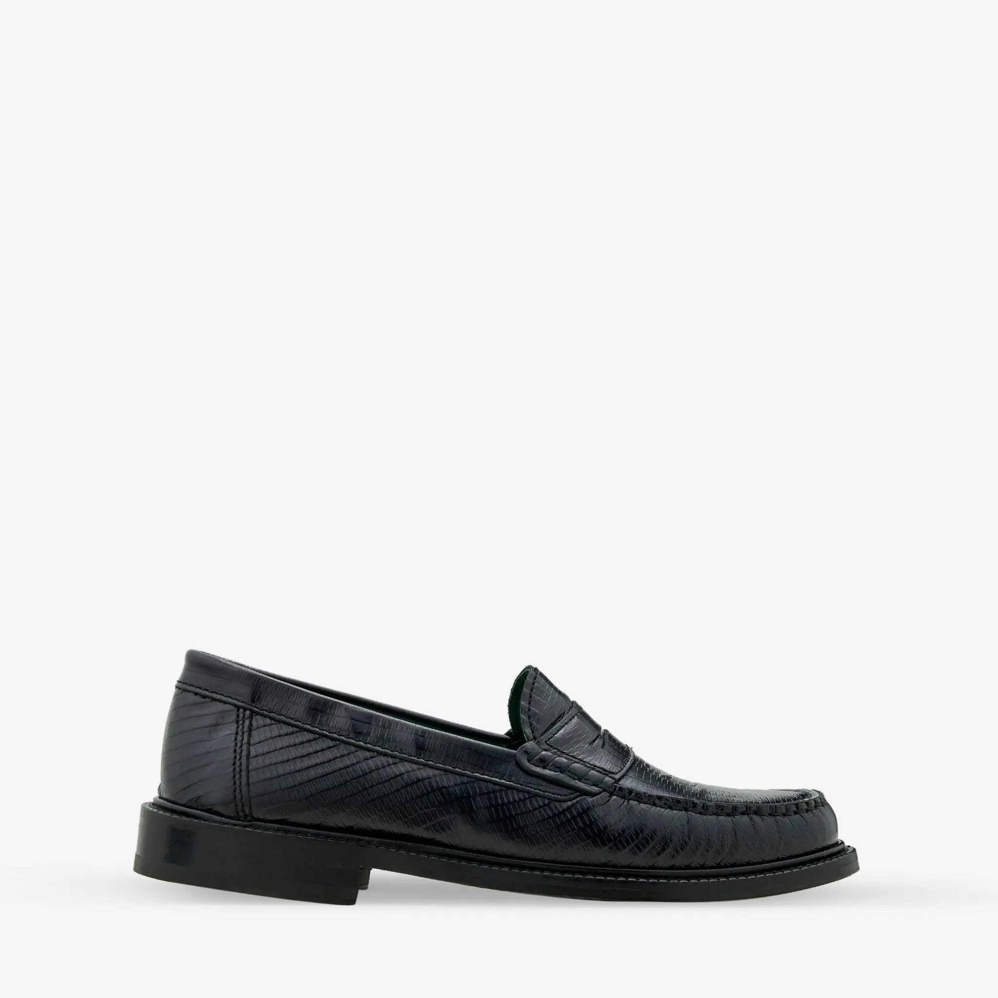 Yardee Mocassin Loafer Black Lizard Pattern