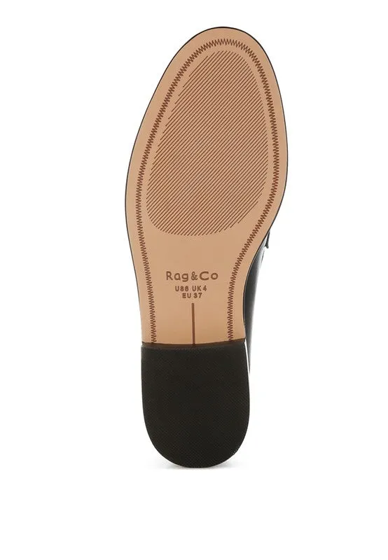 Yelena Real Leather Loafers - Tassel Detail, Plush Insoles, Genuine Leather, Black/Tan